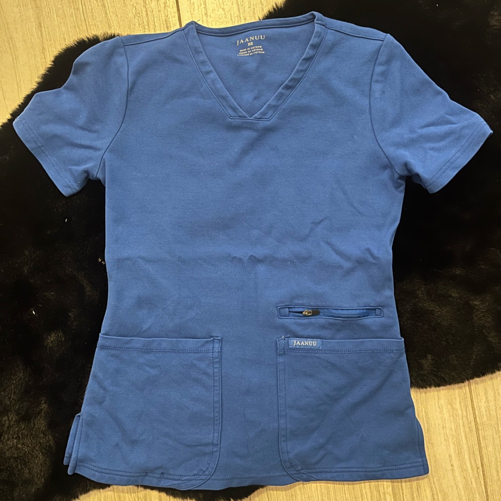 Jaanuu Blue Scrub Top and bottoms